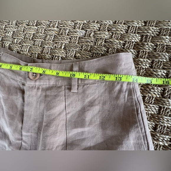 Mod Ref Tan High Waist Linen Shorts Relaxed Fit NWOT Sz Small - Picture 7 of 12